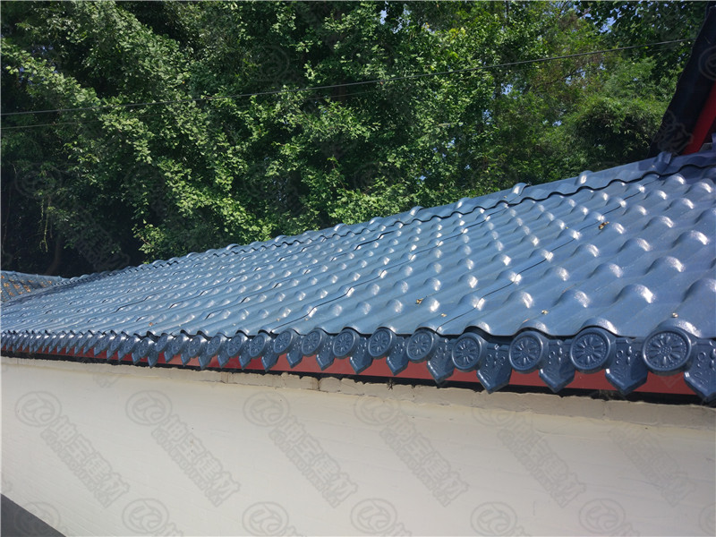 溫江區府通路政府舊房改造合成樹脂瓦案例