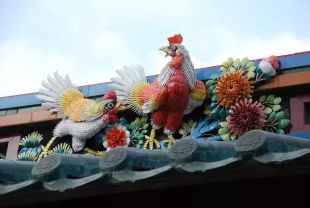 潮州嵌瓷,屋頂生花